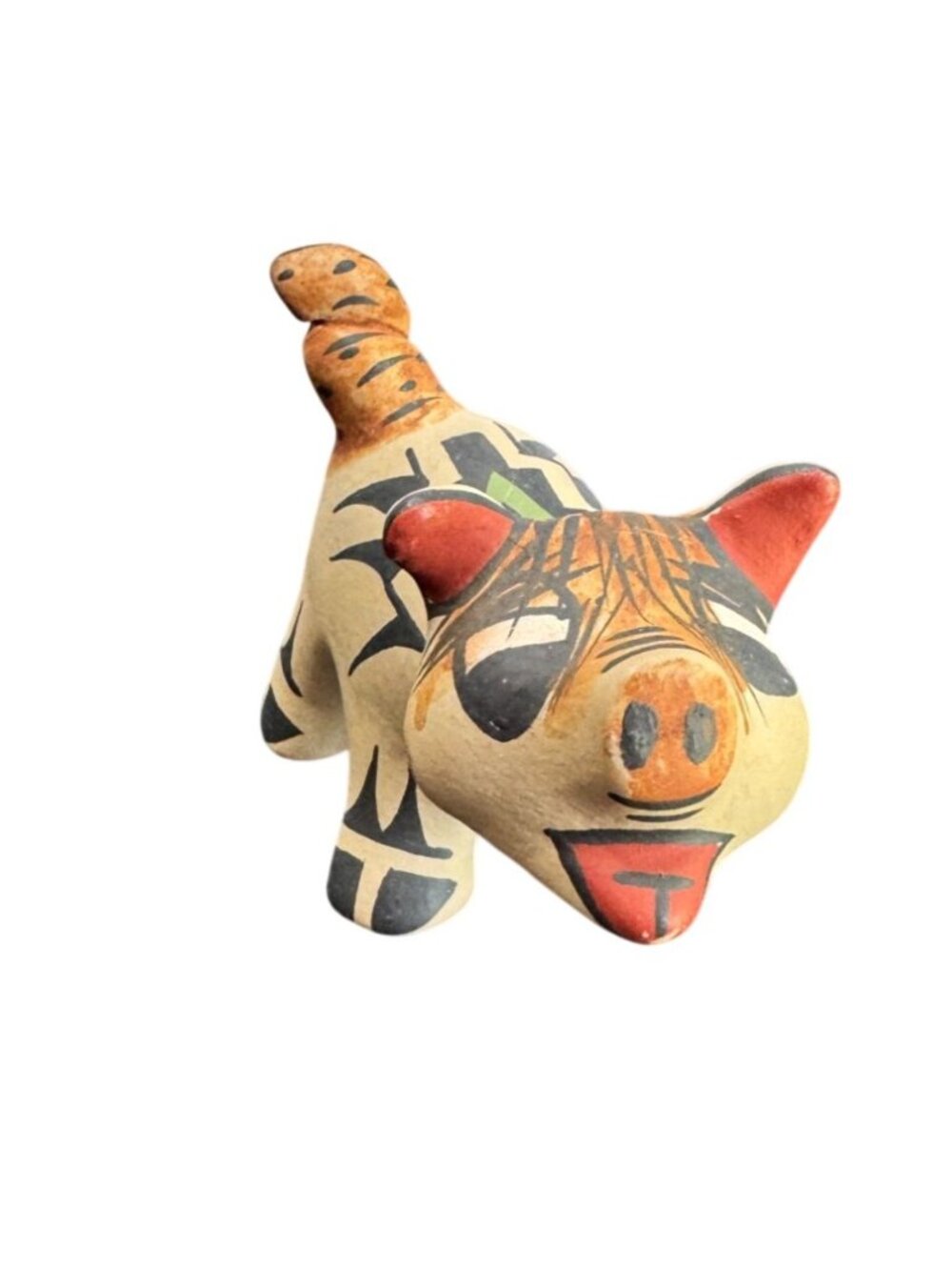 Stephanie Naranjo Santa Clara Pueblo Pig Pottery Figure Signed 3 1/2" - Picture 5 of 9